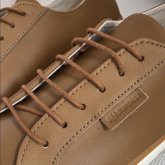 NWT Superga leather tan sneakers - Picture 12 of 12